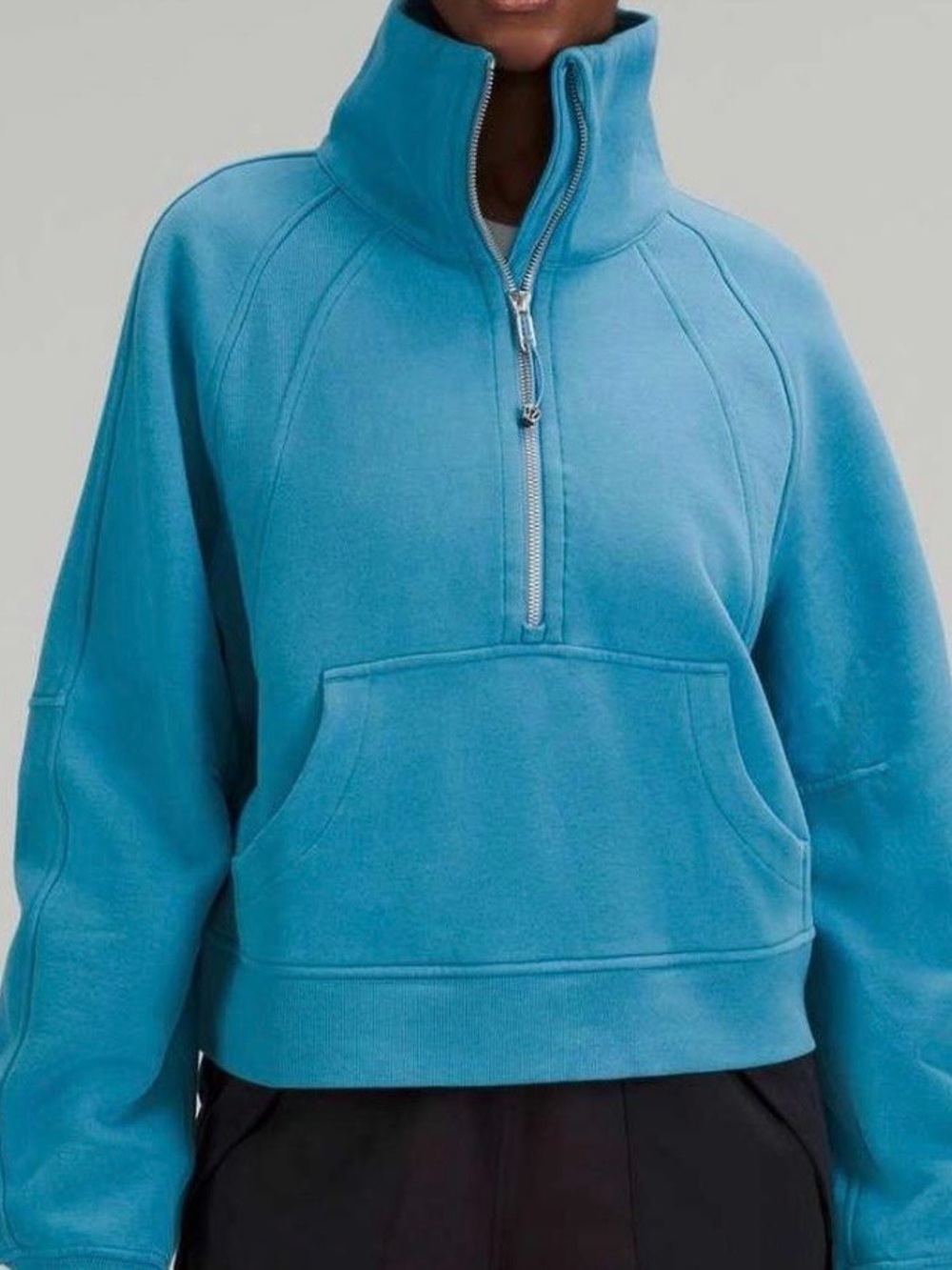 lululemon athletica Cropped Half-Zip Pullover in Turquoise